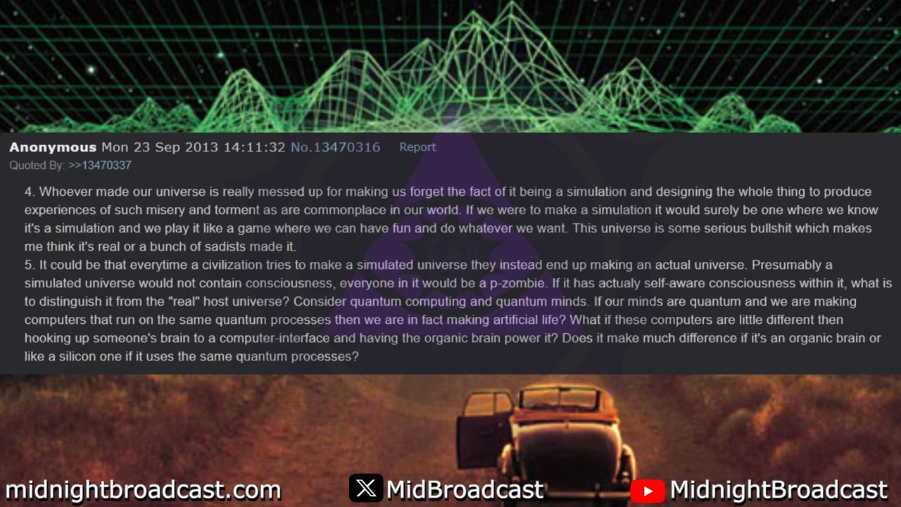 Simulated Universe | 4chan /x/ Conspiracy Greentext Stories Thread