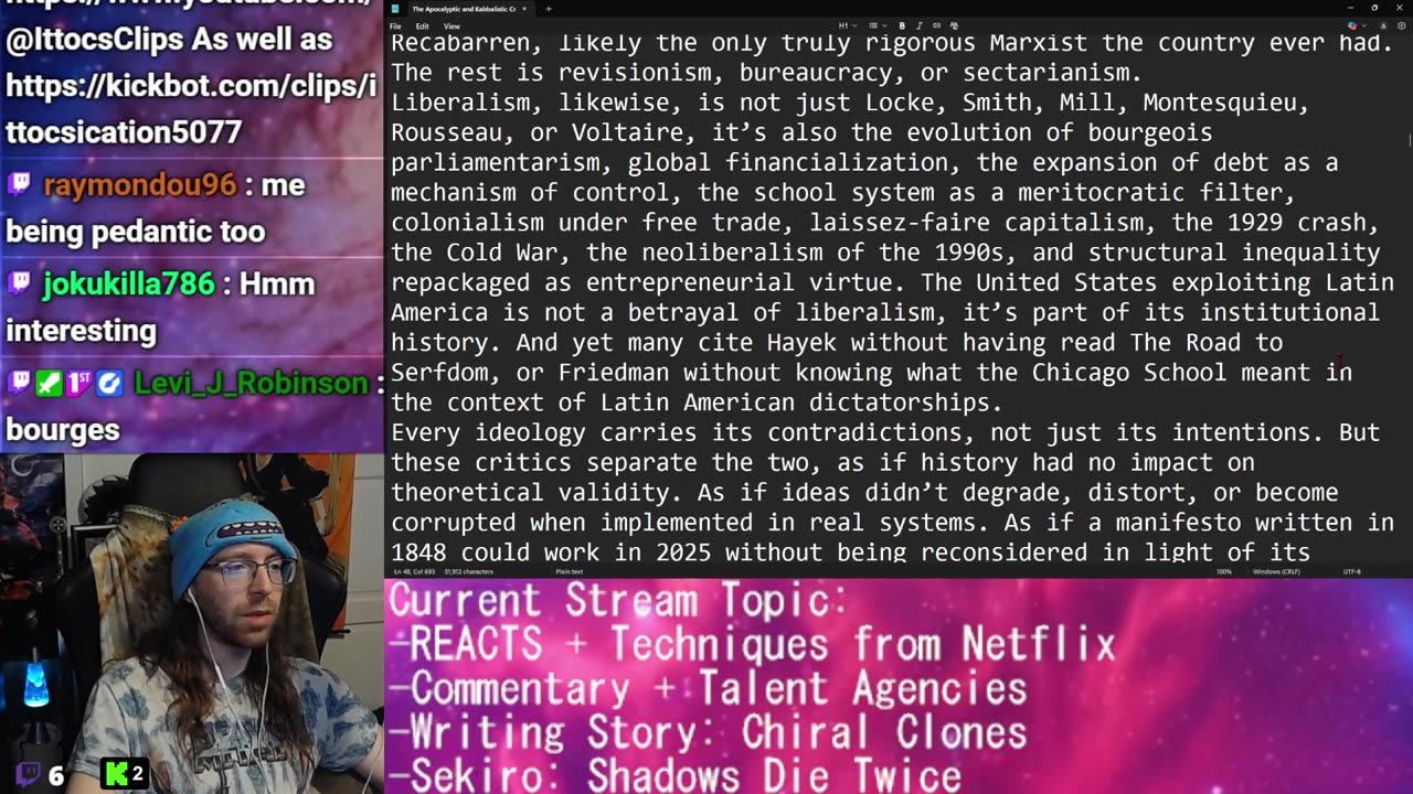REACTS + Techniques from Netflix | Commentary + Talent Agencies | Writing Story: Chiral Clones | Sekiro: Shadows Die Twice |