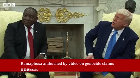 Trump ambushes South African president in Oval Office with claims of 'white persecution’