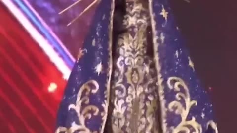 Brazil’s Miss Universe 2025 contestant, Maria Gabriela Lacerda offered a distinctly Catholic tribute