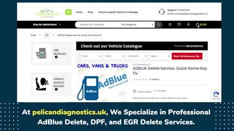 Adblue, DPF & EGR Delete
