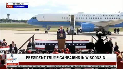 AUGUST 17 2020 President Trump Makes a Campaign Stop in Oshkosh, WI