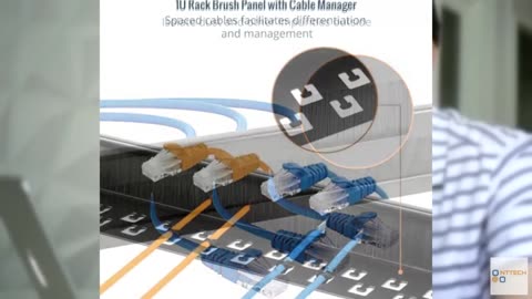 Tecmojo 1U Brush Panel, Brush Strip Plate for Cable Entry&Management, Server Rac