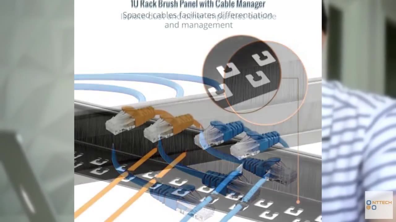 Tecmojo 1U Brush Panel, Brush Strip Plate for Cable Entry&Management, Server Rac