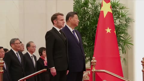 French President Emmanuel Macron meets Xi Jinping in China