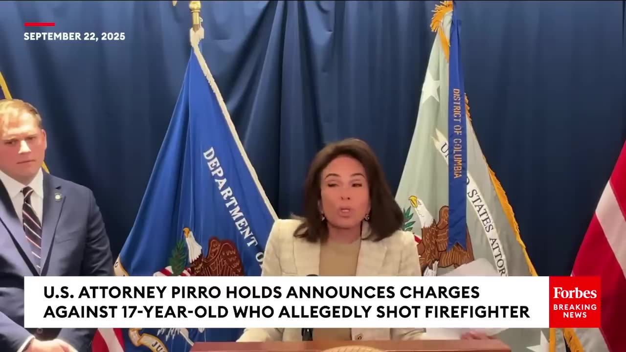 BREAKING NEWS: Jeanine Pirro Announces Charges Against 17-Year-Old Who Allegedly Shot DC Firefighter