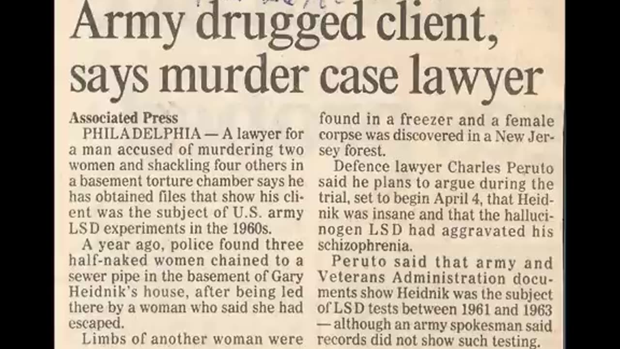 MKUltra Serial Killers: The Best Evidence