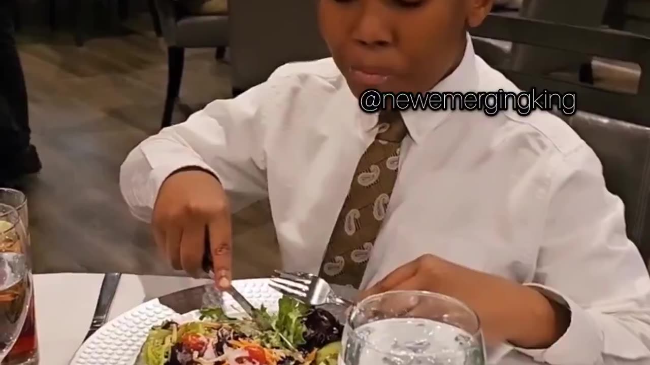 Little Black Kids being taught etiquette