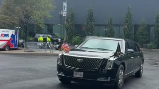 President Donald J. Trump arrives at Arthur Ashe Stadium for the U.S. Open men's championship