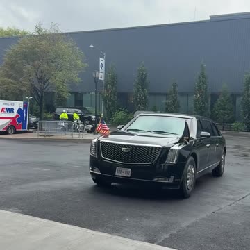 President Donald J. Trump arrives at Arthur Ashe Stadium for the U.S. Open men's championship