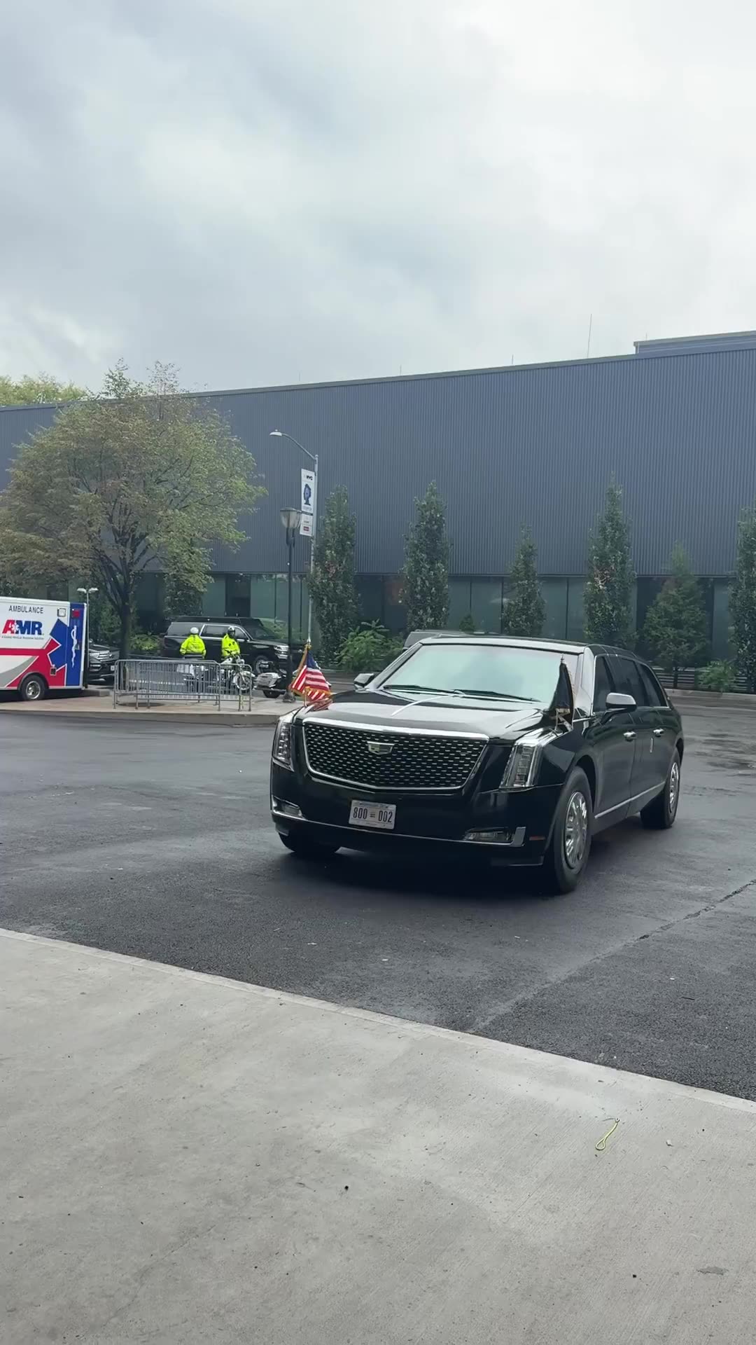 President Donald J. Trump arrives at Arthur Ashe Stadium for the U.S. Open mens championship