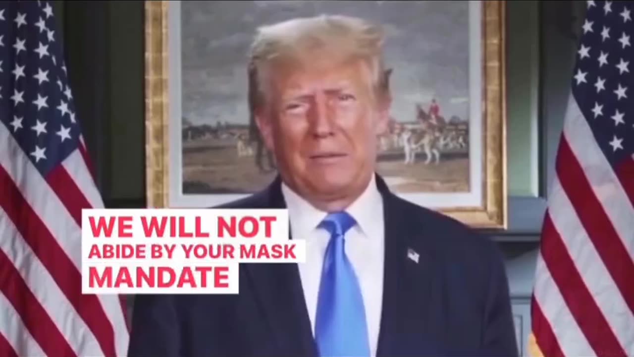 Trump mówi że lunatycy lewacy i inni chcą ponownie zrobić pandemię i lockdowny, przymus szczepionkowy i nakazać noszenie masek. Trump na to nie zezwala.