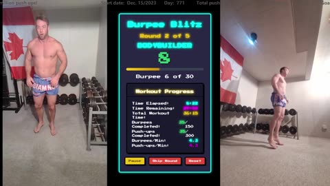 Everyday 450 push ups and 180 Burpees!