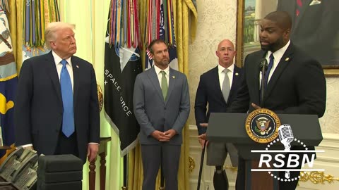WATCH: President Trump awards the first ever Medal of Sacrifice for three fallen officers - 5/19/25