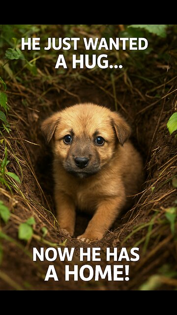 He just wanted a hug... now he has a home! 🐶💖