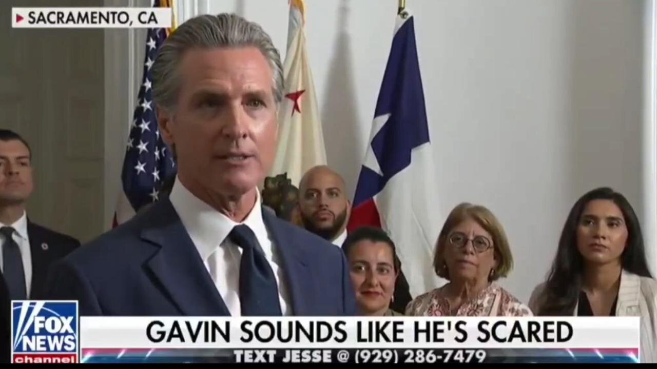 "They Drew First Blood - we're responding to this action" says Gavin Newsom