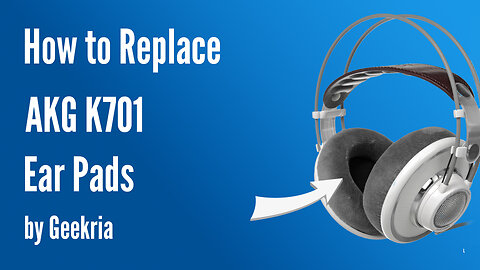 How to Replace AKG K701 Headphones Ear Pads / Cushions | Geekria