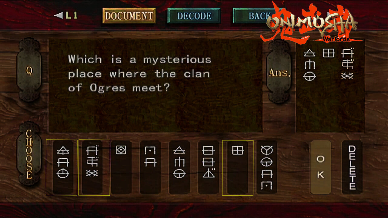 Onimusha Warlords Decoder Box Byakko Puzzle