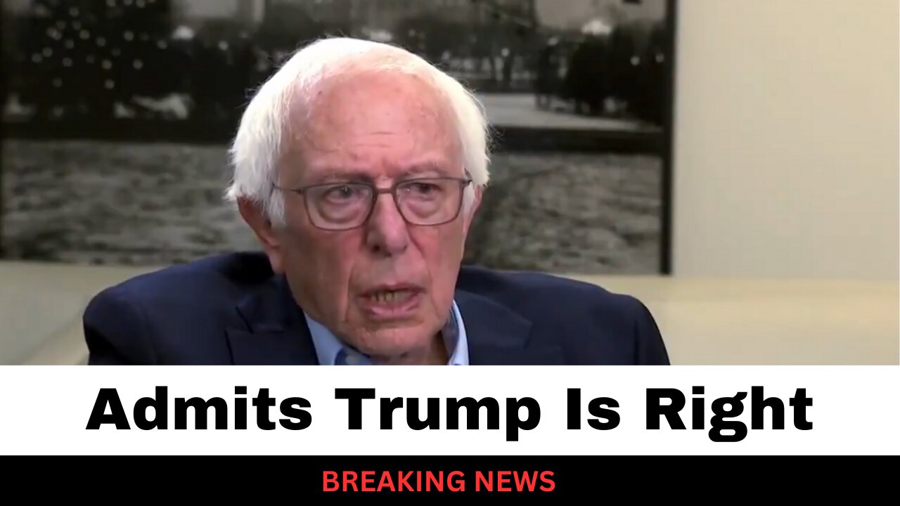 Bernie Admits Trump Is Doing Good On This