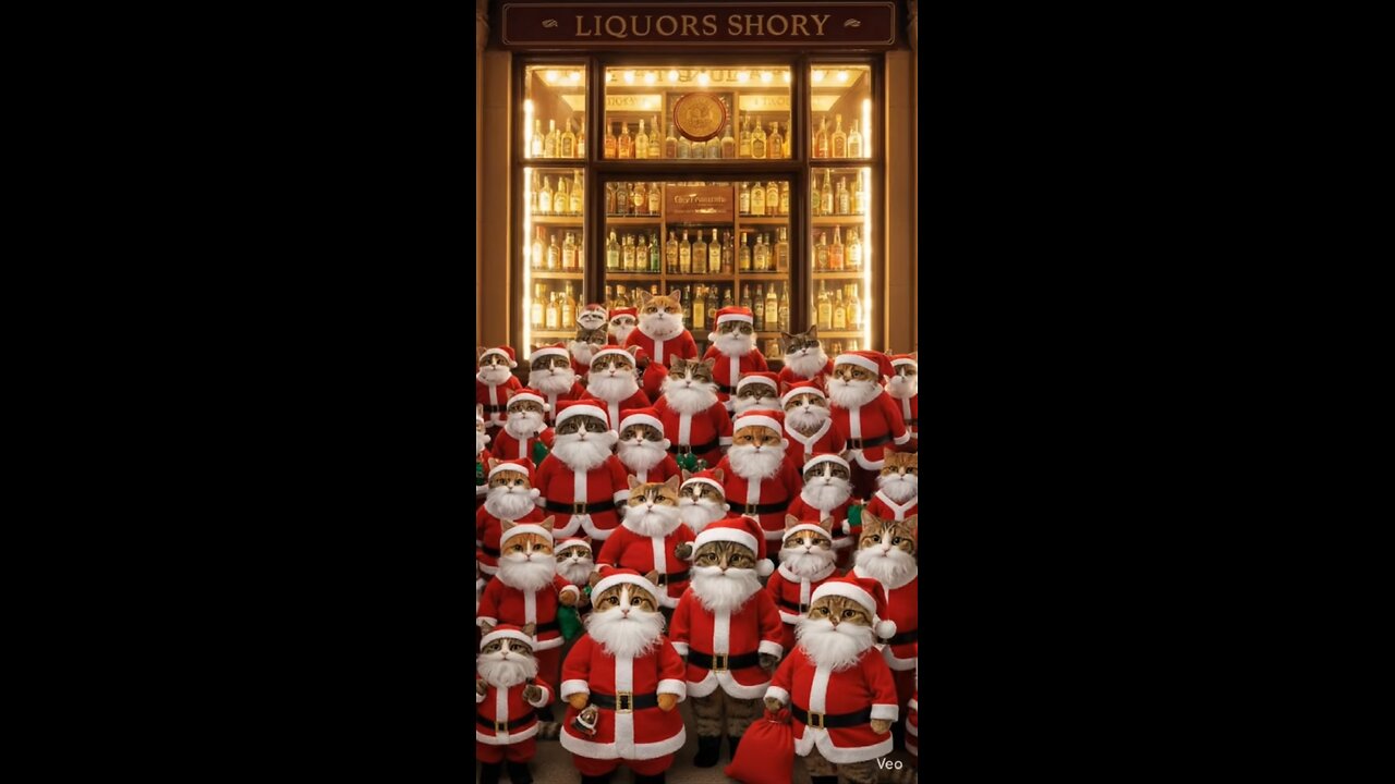 Elf cats getting ready for Christmas