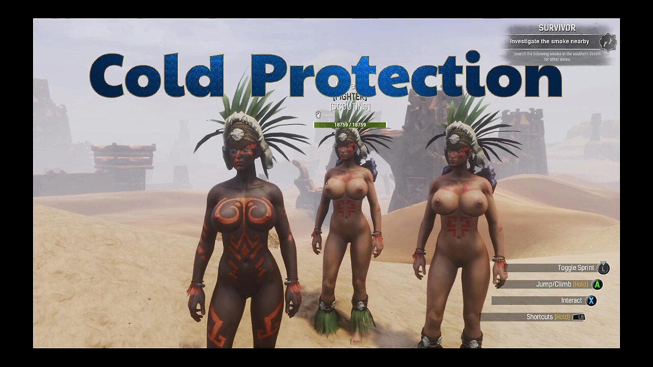 Conan Exiles beginners guide cold protection early busty boobs breast expansion #conanexiles