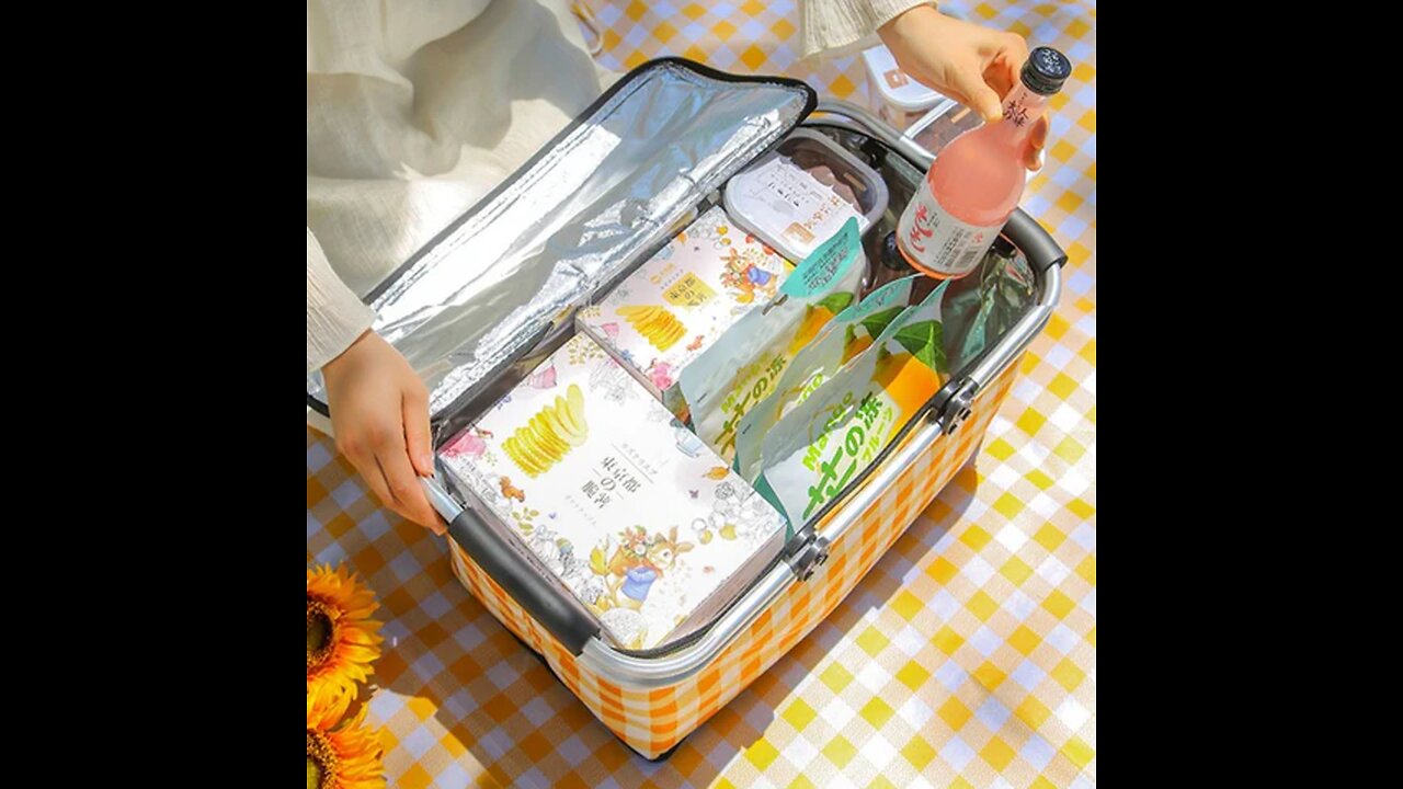 Foldable Outdoor Portable Picnic Basket