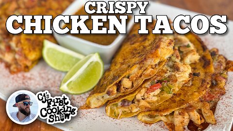 CJ's Birria-Style Crispy Chicken Tacos on the Blackstone Griddle