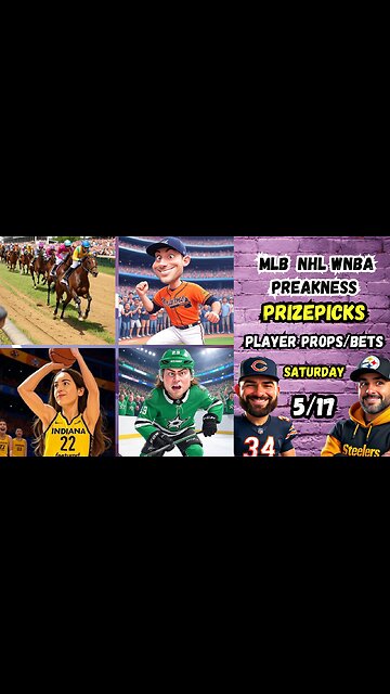 🔥7 HOT MLB PROPS | 🏀 WNBA PROPS | 🏒 NHL PROPS | 🐎 PREAKNESS SATURDAY 5/17/25