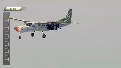 Man parachute without a shoot attached to him
