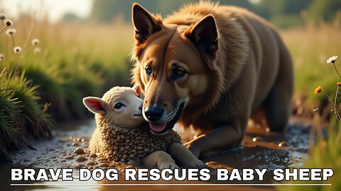 Heroic Dog Saves Baby Sheep from Mud Pit | Incredible Rescue!
