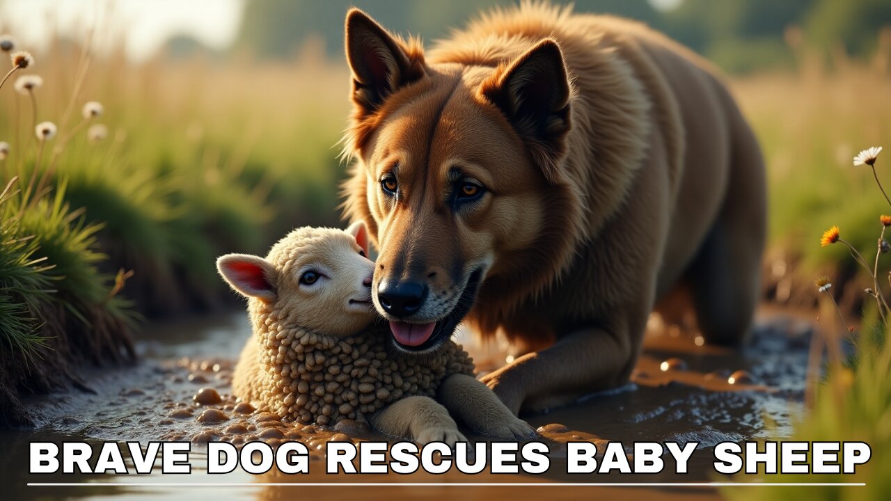 Heroic Dog Saves Baby Sheep from Mud Pit | Incredible Rescue!
