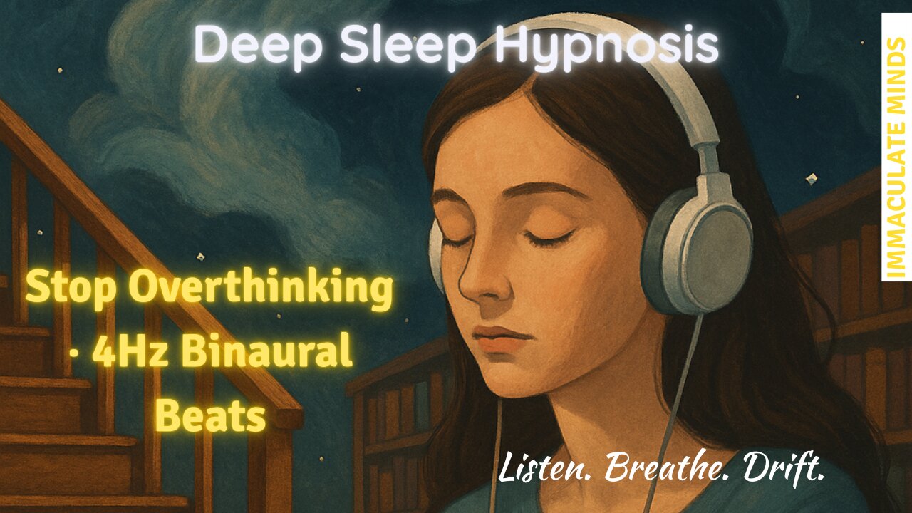"Deep Sleep Hypnosis | Stop Overthinking & Fall Asleep Fast | 4Hz Binaural Beats"