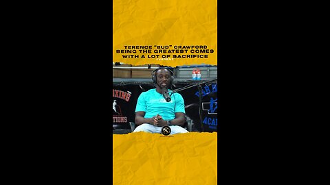 @tbudcrawford Being the greatest comes with a lot of sacrifice