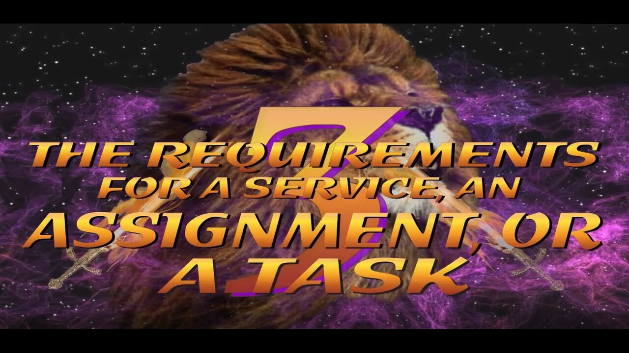 Video 05 - Judgment Sword Series - Requirements - Only Levites