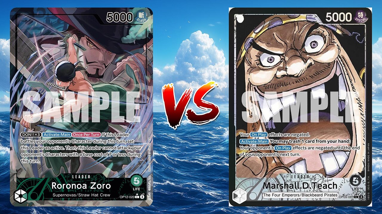 One Piece TCG Green Roronoa Zoro VS Blackbeard!!