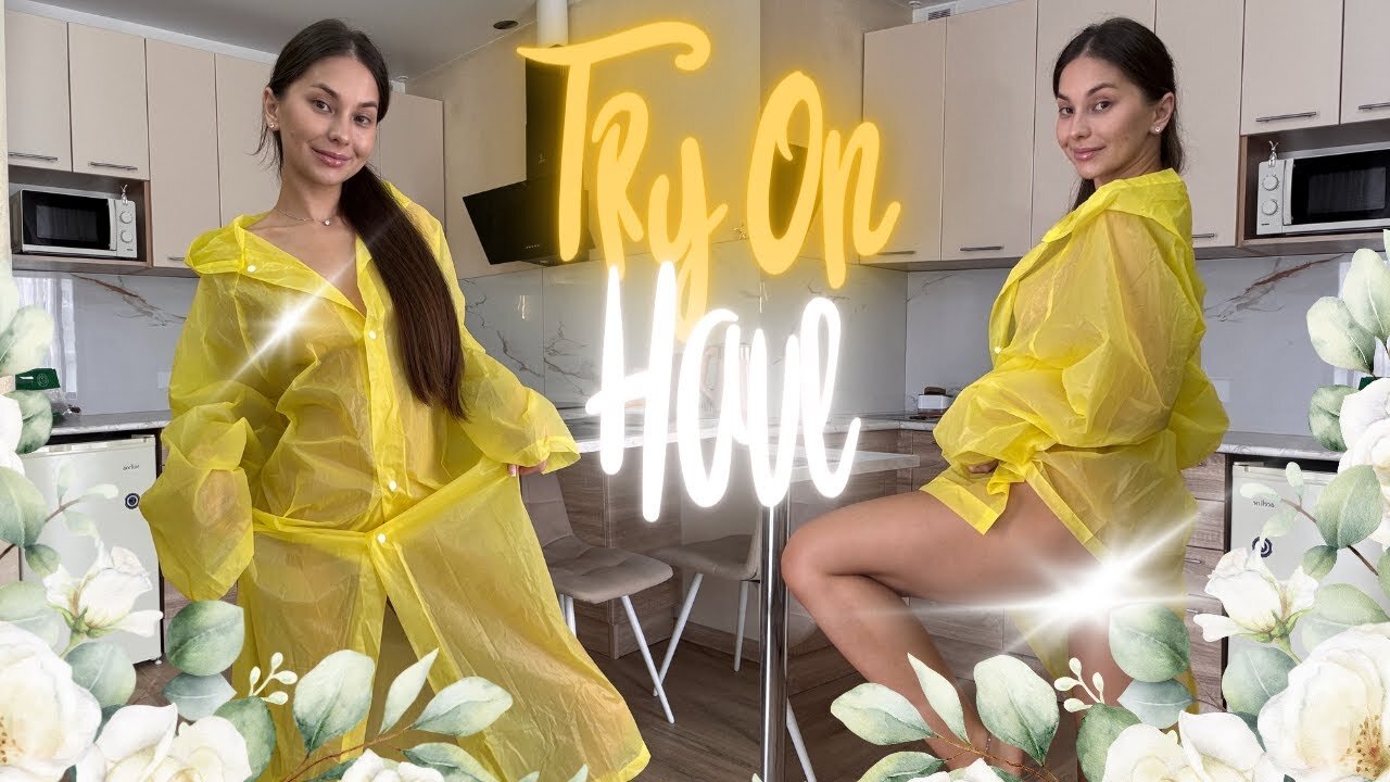 4K USA Yellow Raincoat Review | Bright & Cheerful Style Try-On