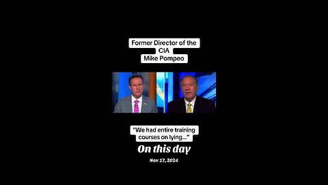 The CIA teaches you to lie…