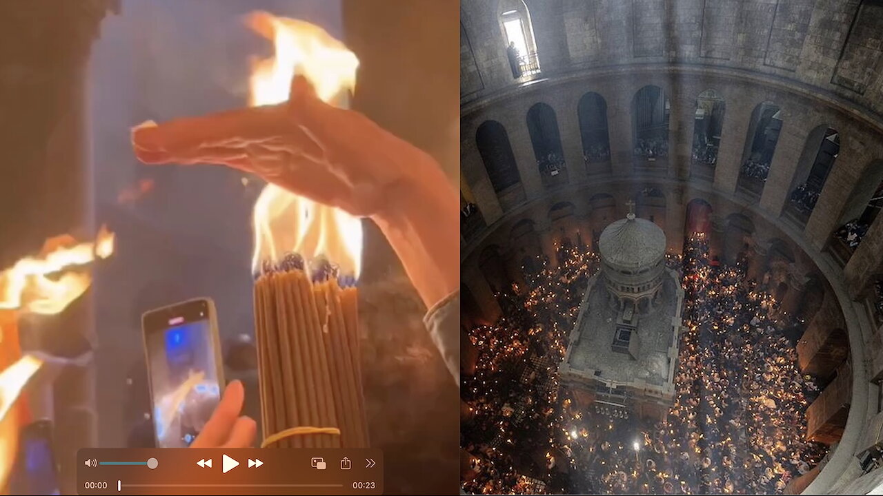 Orthodox Christian pilgrims in Jerusalem for Easter Holy Fire ceremony