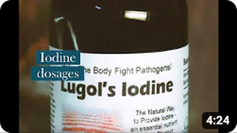"Recommended Dosages for Iodine Intake"