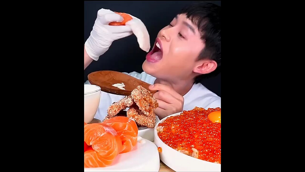 salmon, caviar, Seafood