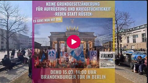 15.03.2025 - Demo gegen die Grundgesetzänderungen - Sondervermögen - Brandenburger Tor - Berlin