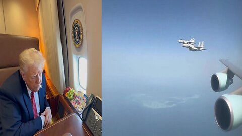 President Trump Observes Fighter Jet Escort as Air Force One Enters Qatari Airspace, Landing Soon