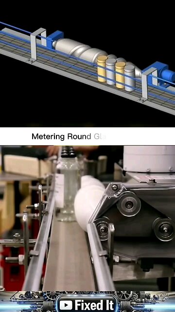 Metering round bottles