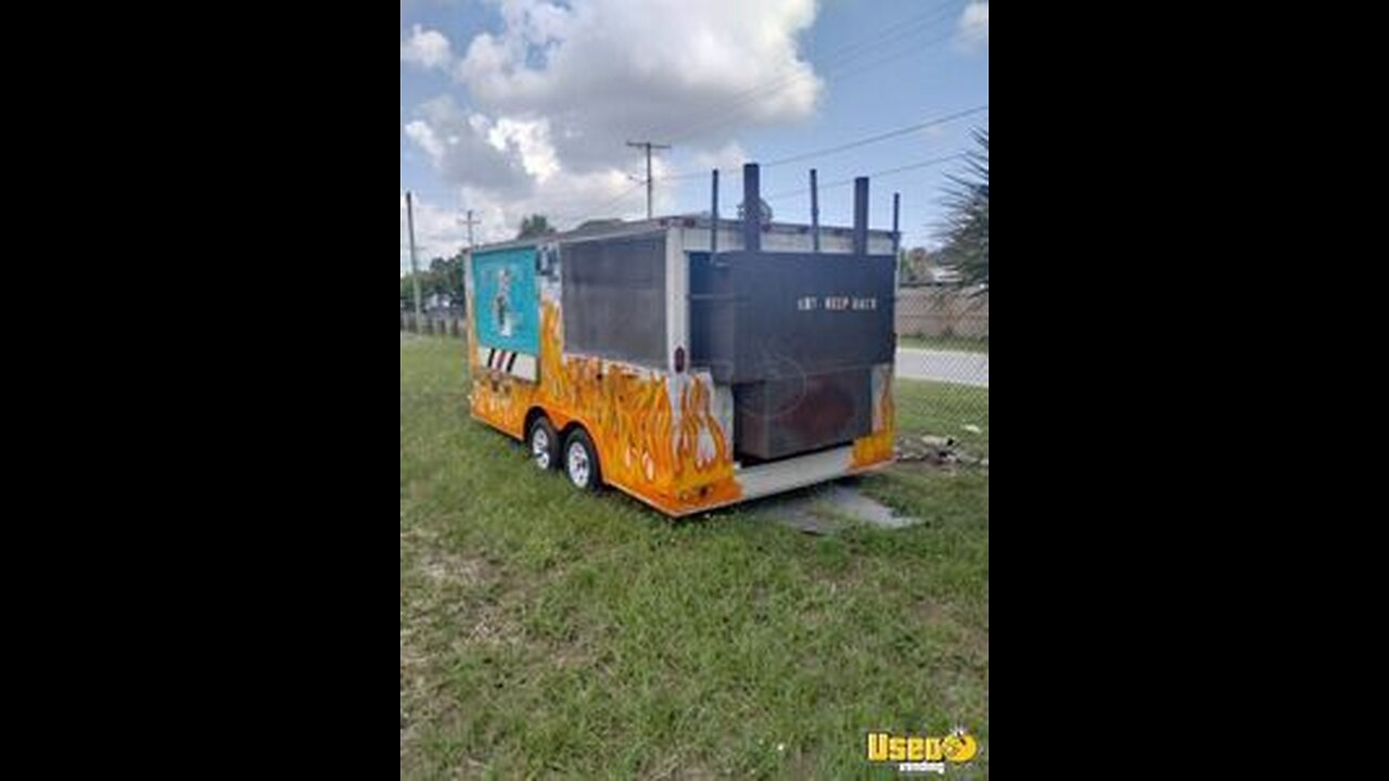2009 - 8.5' x 16' Mobile Barbecue Food Concession Trailer for Sale in Florida!