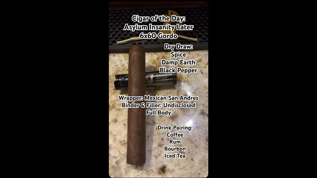 Asylum Insanity Later 6x60 Gordo #YTShorts #Shorts #YTShort #Short #CigarOfTheDay #Review