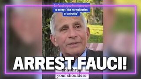 Fauci Surfaces From His Subterranean Lair To Lecture The Public On Combating Misinformation