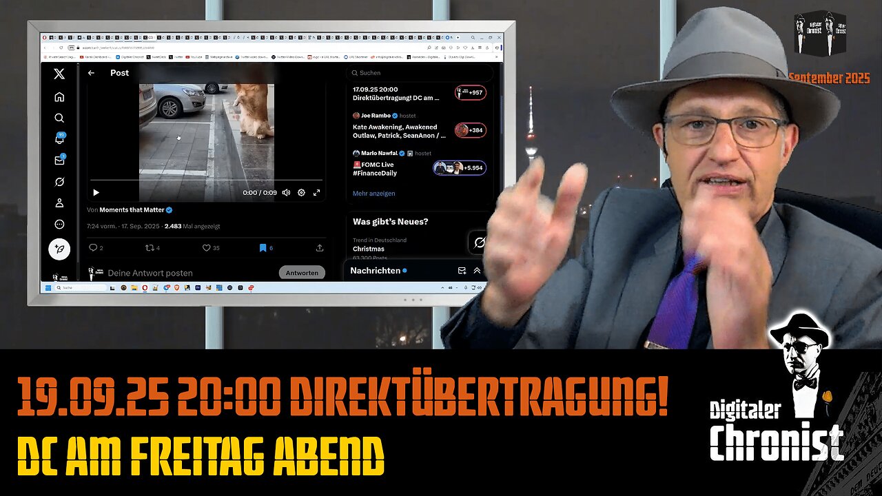 Aufzeichnung vom 19.09.25 Direktübertragung! DC am Freitag Abend