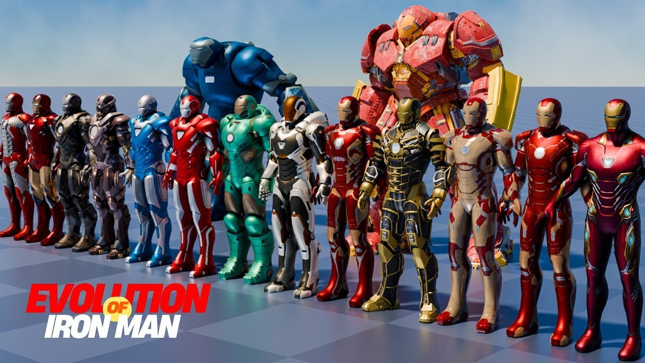 Evolution of Iron Man Suits (Mark 1 to Mark 85)