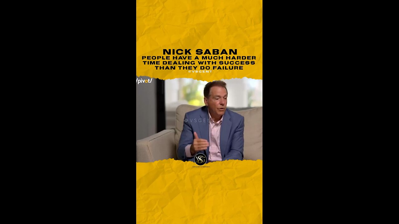 People have a much harder time dealing with success than they do failure