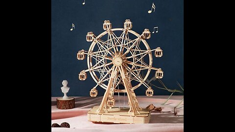3D DIY Music Wooden Puzzle Sky Wheel, for Adults and Teens